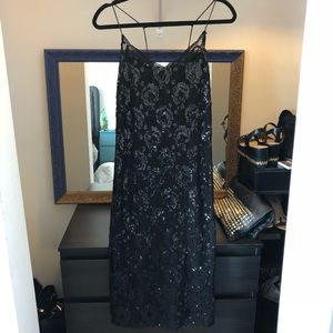 H&M Black Sequin and Lace Strappy Dress